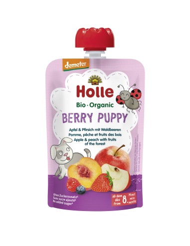 Smoothie Berry Puppy Manzana-Melocoton 8Meses 100G Holle