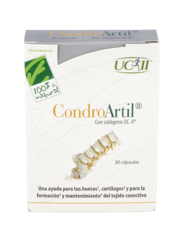 CondroArtil® con colágeno UC-II®. Caja con 30 cápsulas (en blíster)