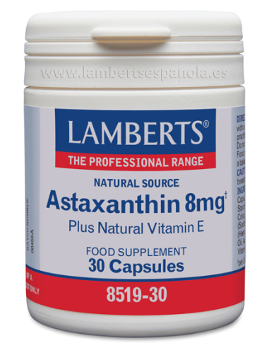 Astaxantina 8Mg. Con Vit. E 30Cap. de Lamberts