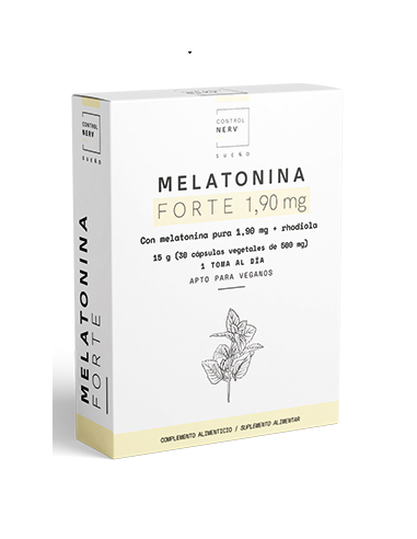 Melatonina Forte 1,90 Mg  30 Capsulas Vegetales de Herbora