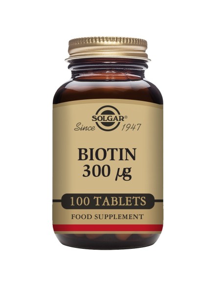 Biotina 300 µg  100 comprimidos Solgar