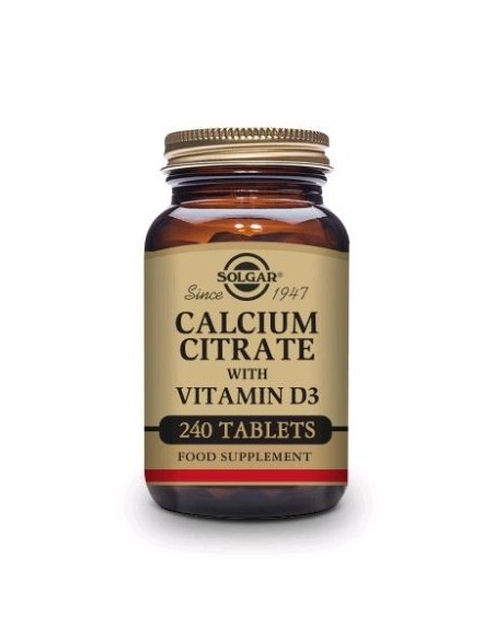 Citrato de Calcio con Vitamina D3  240 comprimidos Solgar