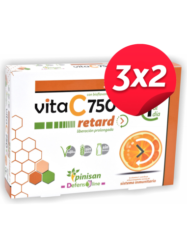 Pack 3x2 Vitamina c Retard 30 capsulas de Pinisan
