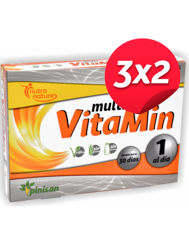 Pack 3x2 Multi vitamin nutranature 30 capsulas de Pinisan
