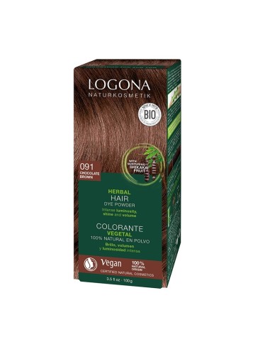 Colorante Vegetal Marron Chocolate 091 100 Gramos Logona