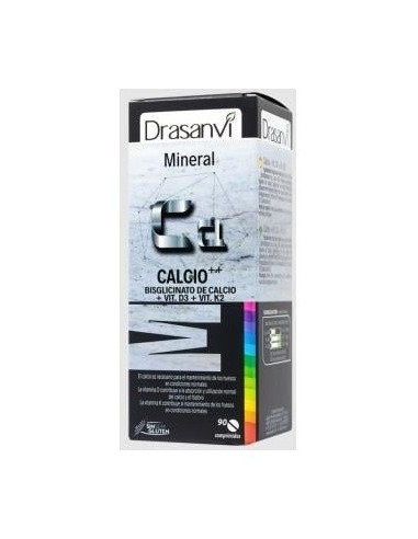 Mineral Calcio Vitamina D3+K2 90 Comprimidos Drasanvi