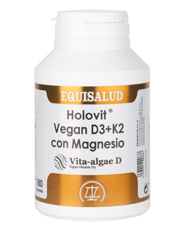 Holovit Vegan D3 + K2 Y Magnesio 180 Cáp. de Equisalud