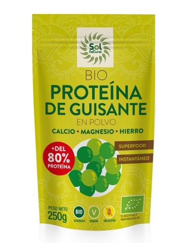 Proteína De Guisante Bio 250 Gramos  Sol Natural