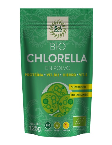 Chlorella En Polvo Bio 125 Gramos  Sol Natural