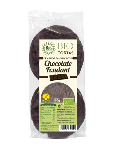 Tortas De Arroz Con Chocolate Fondant Bio 100 Gramos  Sol Natural