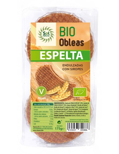 Obleas De Espelta Bio 175 Gramos  Sol Natural