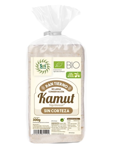 Pan Tierno De Kamut® Sin Corteza Bio 300 Gramos  Sol Natural