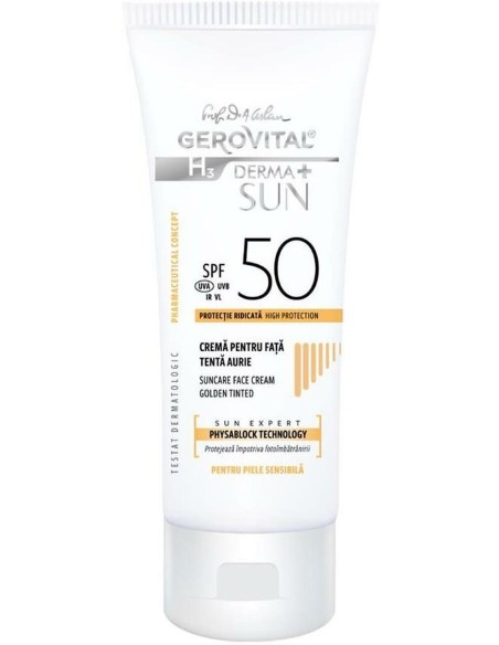 Gerovital Crema Solar Spf50 Tono Dorado 50 Mililitros Gerovital H3 (Dra. Ana Aslan)