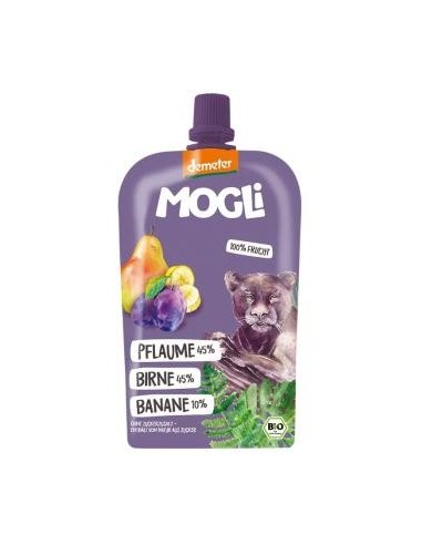 Smoothie Ciruela Pera Platano 6Udsx120 Gramos Demeter Mogli