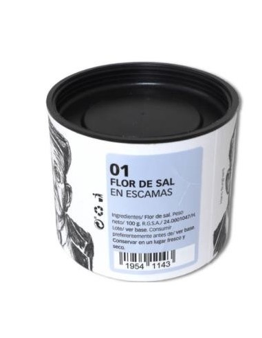 Flor De Sal En Escamas 100 Gramos Eco Salinas Del Aleman