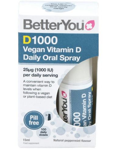 D1000 Vegan Vit D Spray Oral 15 Mililitros Better You