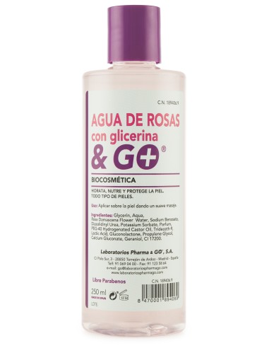 Agua De Rosas + Glicerina 250 Mililitros Pharma & Go