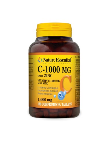 Vitamina C 1000 mg + zinc 120 comprimidos