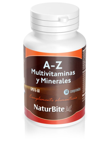A-Z Multivitaminas Y Minerales 60 Comprimidos Naturbite