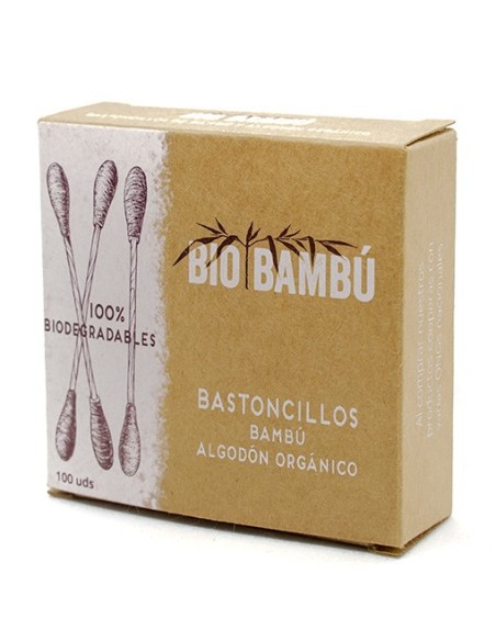Bastoncillos De Bambu Y Algodon Oidos Eco 100 Unidades Biobambu