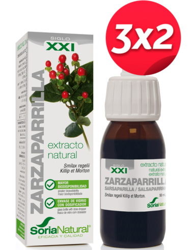 Pack 3x2 ud Extracto de Zarzaparrilla 50 ml de Soria Natural