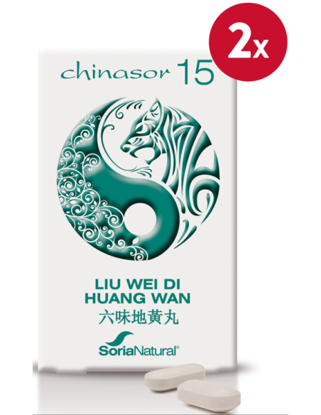 Pack 2 ud Chinasor 15 30 comprimidos de Soria Natural
