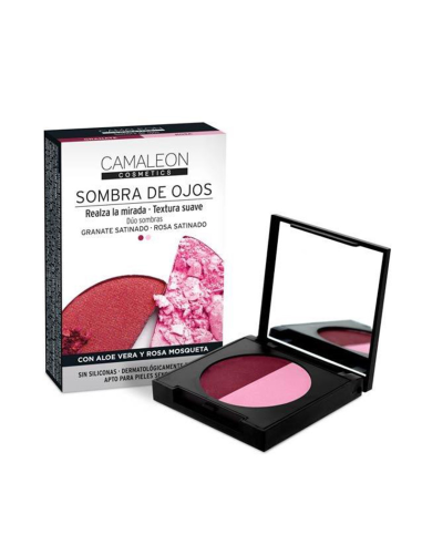 Camaleon Sombra De Ojos Duo Granate-Rosa de Camaleon Cosmetics