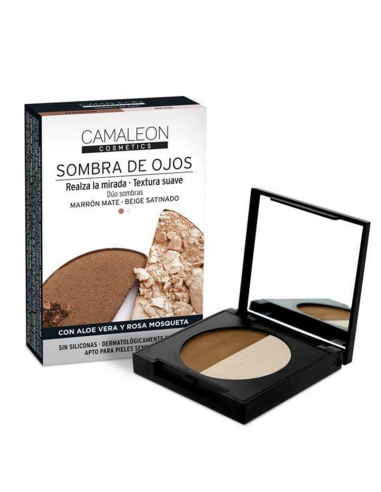 Camaleon Sombra De Ojos Duo Marron-Beige de Camaleon Cosmetics