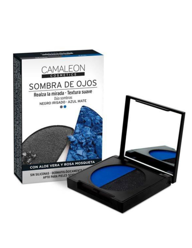 Camaleon Sombra De Ojos Duo Negro-Azul de Camaleon Cosmetics