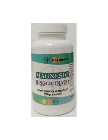 Magnesio Bisglicinato Polvo 200 Gramos Alfa Herbal
