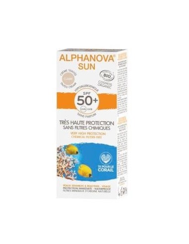 Solar Facial Spf50+ Color Hipoalergenico 50 Gramos Bio Alphanova