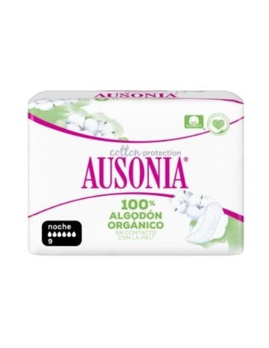 Ausonia Organic Cotton Alas Noche 9 Unidades Ausonia