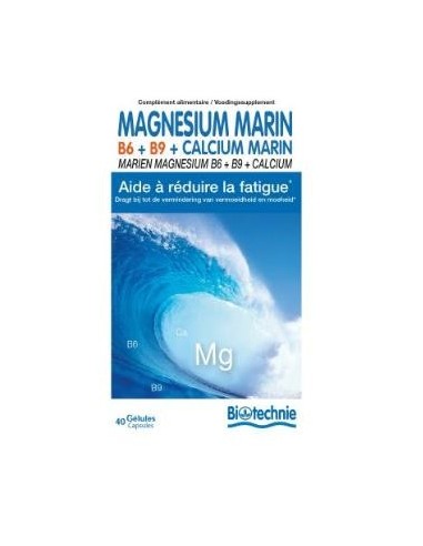 Magnesio Marino+B6+B9 40Cap. Biotechnie de Biover