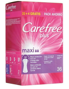 Carefree Maxi Plus 36 Unidades Carefree