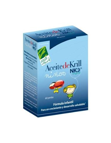 Aceite de KRILL NKO® niños. Caja con 60 perlas de 300mg (en blíster)