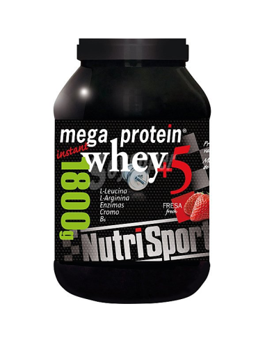 Mega Protein 5 Whey Fresa 1,8Kg. Nutrisport