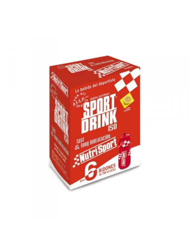 Sport Drink Polvo (Caja De 6 Sobres + Bidón)Limón de Nutrisp