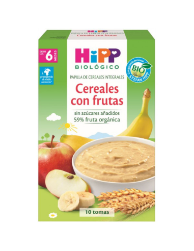 Papilla De Cereales Con Frutas 250 Gramos Bio S/A Hipp