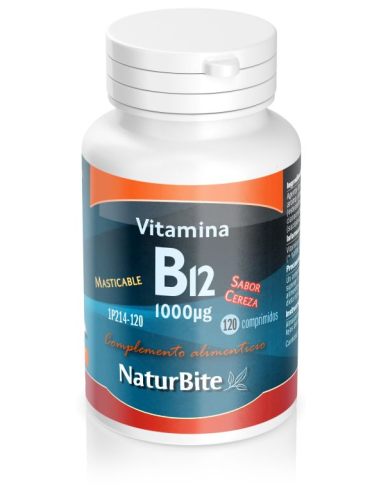 Vitamina B12 Cianocobalamina 1000µg 120 ComprimidosMast. Naturbite