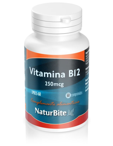 Vitamina B12 250Microgramos 60 Comprimidos Naturbite