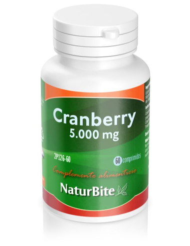 Cranberry Arandano Rojo 5000Miligramos 60 Comprimidos Naturbite