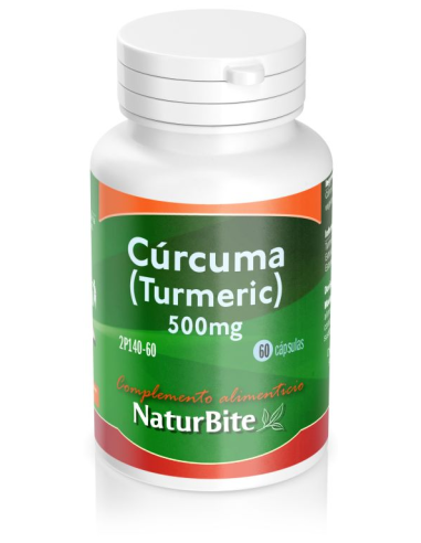 Turmeric (Curcuma) 500Miligramos 60 Cápsulas  Naturbite