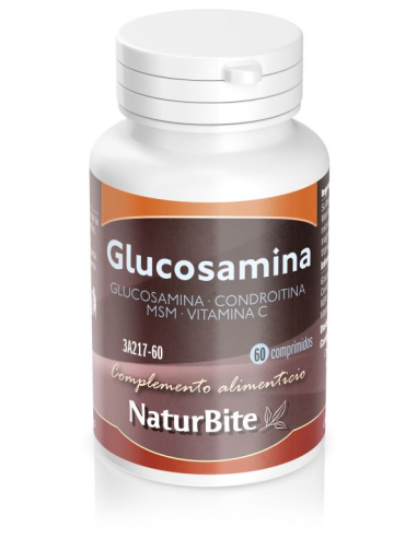 Glucosamina, Condroitina, Msm, Vit C 60 Comprimidos Naturbite