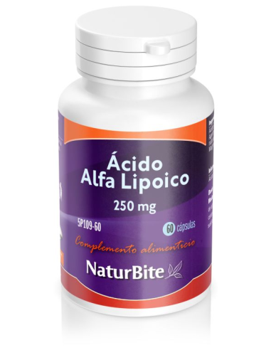 Acido Alfa Lipoico 250Miligramos 60 Cápsulas  Naturbite
