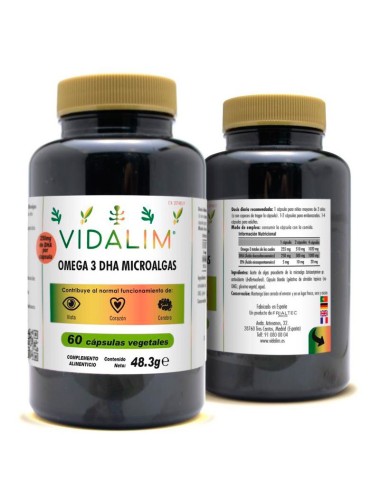 Vidalim Oméga 3 Dha 250 milligrammes 60 Gélules Vidalim