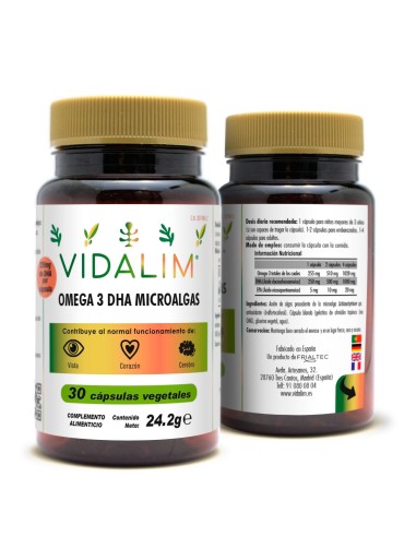 Vidalim Omega 3 Dha 250 milligrammes 30 gélules Vidalim