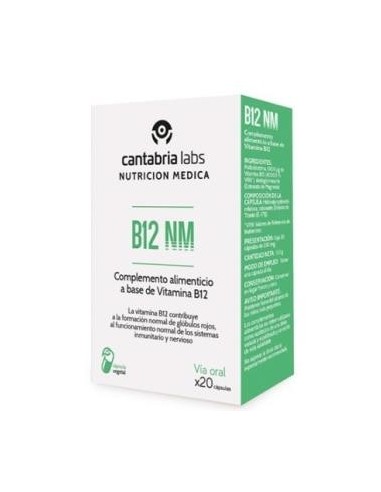 B12 Nm 100Microgramos 20 Cápsulas  Nutricion Medica