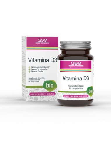 Vitamina D3 60 Comprimidos Bio Vegan Gse