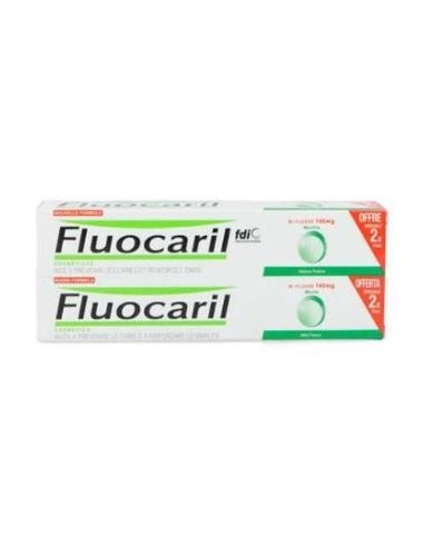 Fluocaril Bi-Fluore Duplo 145Miligramos Menta 2X75 Mililitros Fluocaril