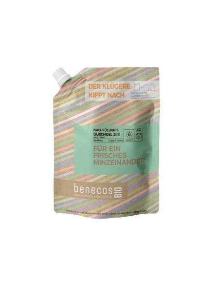 Gel De Baño 2En 1 Menta Recarga 1Lt. Bio Vegano Benecos